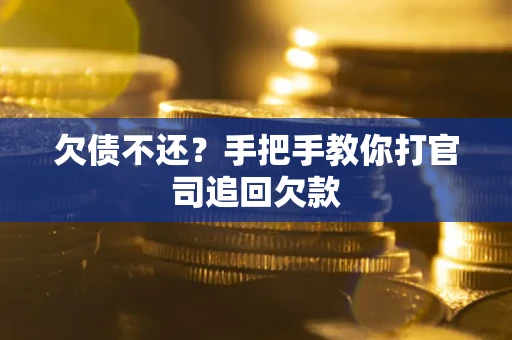 武汉欠债不还？手把手教你打官司追回欠款