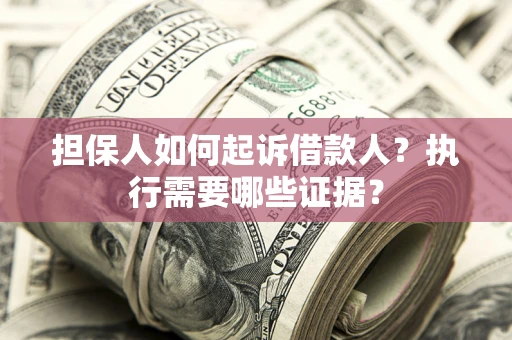 武汉担保人如何起诉借款人？执行需要哪些证据？