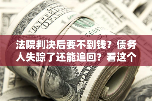 武汉法院判决后要不到钱？债务人失踪了还能追回？看这个方法！