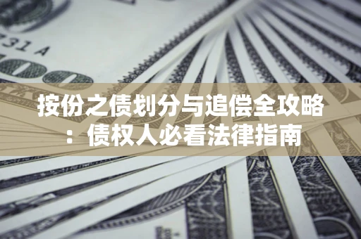 武汉按份之债划分与追偿全攻略：债权人必看法律指南