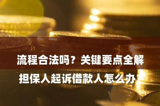 武汉

担保人起诉借款人怎么办？流程合法吗？关键要点全解析